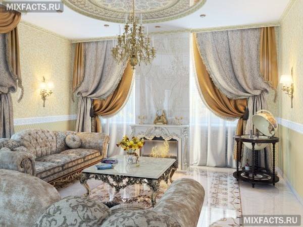 Дизайн вітальні в класичному стилі (фото)