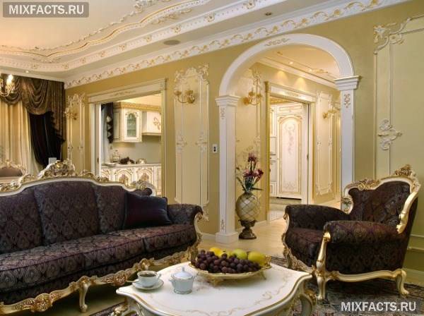 Дизайн вітальні в класичному стилі (фото)